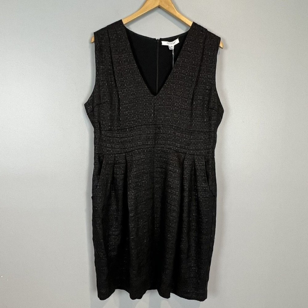 Adam by Adam Lippes Black Sheath Dress with Pockets NWT‎ Size 12